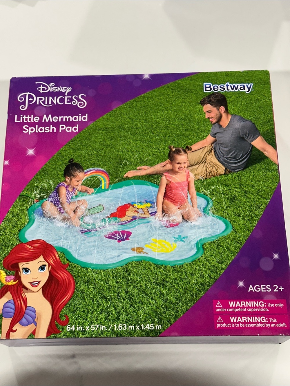 Disney Princess Little Mermaid Splash Pad - Aqua/Turquoise New